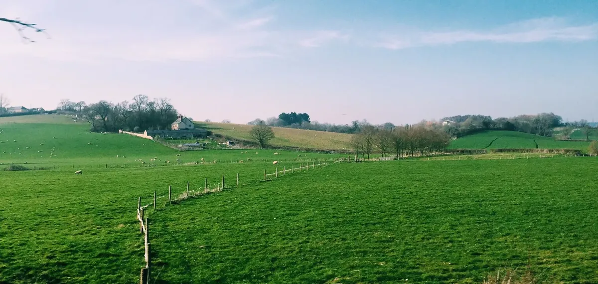 The Cotswold hills and countryside of Gloucestershire.