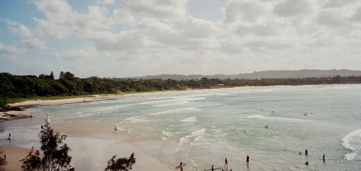Byron Bay coastline and lighthouse, New South Wales.