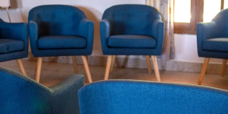 sierra recovery blue chair room wooden floor