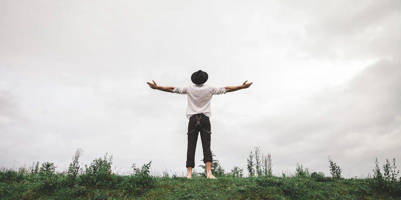 sierra recovery environment man standing top hill enviroment