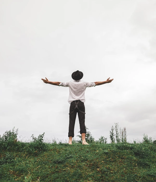 sierra recovery environment man standing top hill enviroment