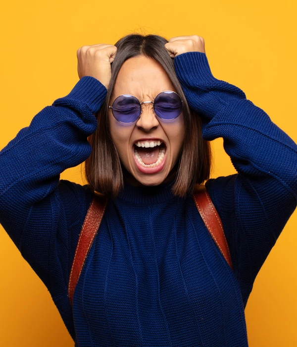 sierra recovery mental health woman sunglasses covering eyes