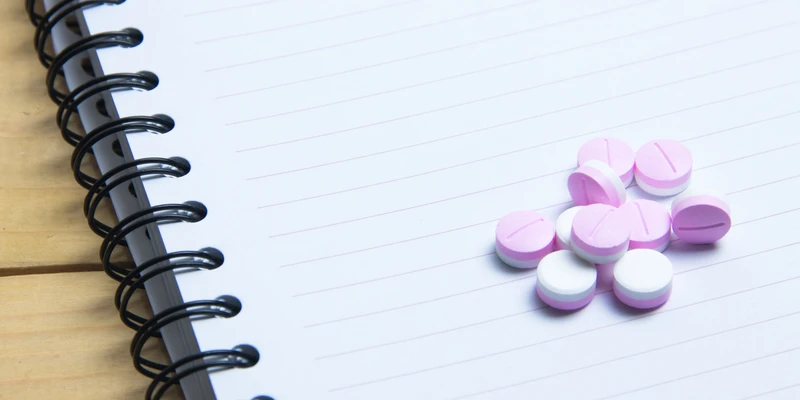sierra recovery prescription drug notebook pink white pills