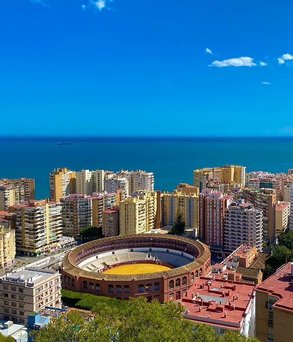 sierra recovery view city malaga spain